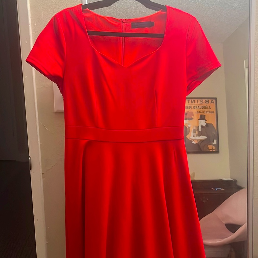 Sweetheart cut red dress